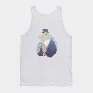 Blue iguana gentleman Tank Top